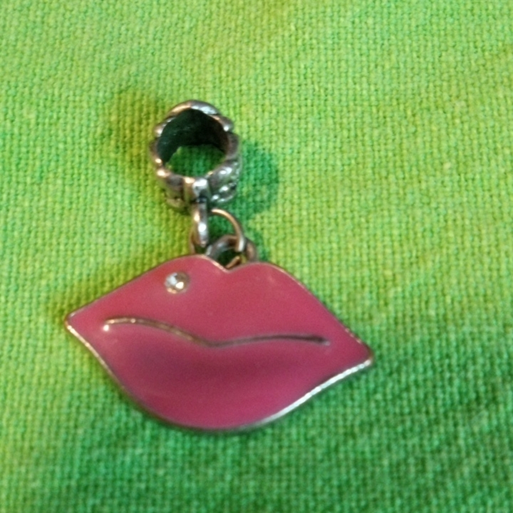 Pink Lips Charm Pendant